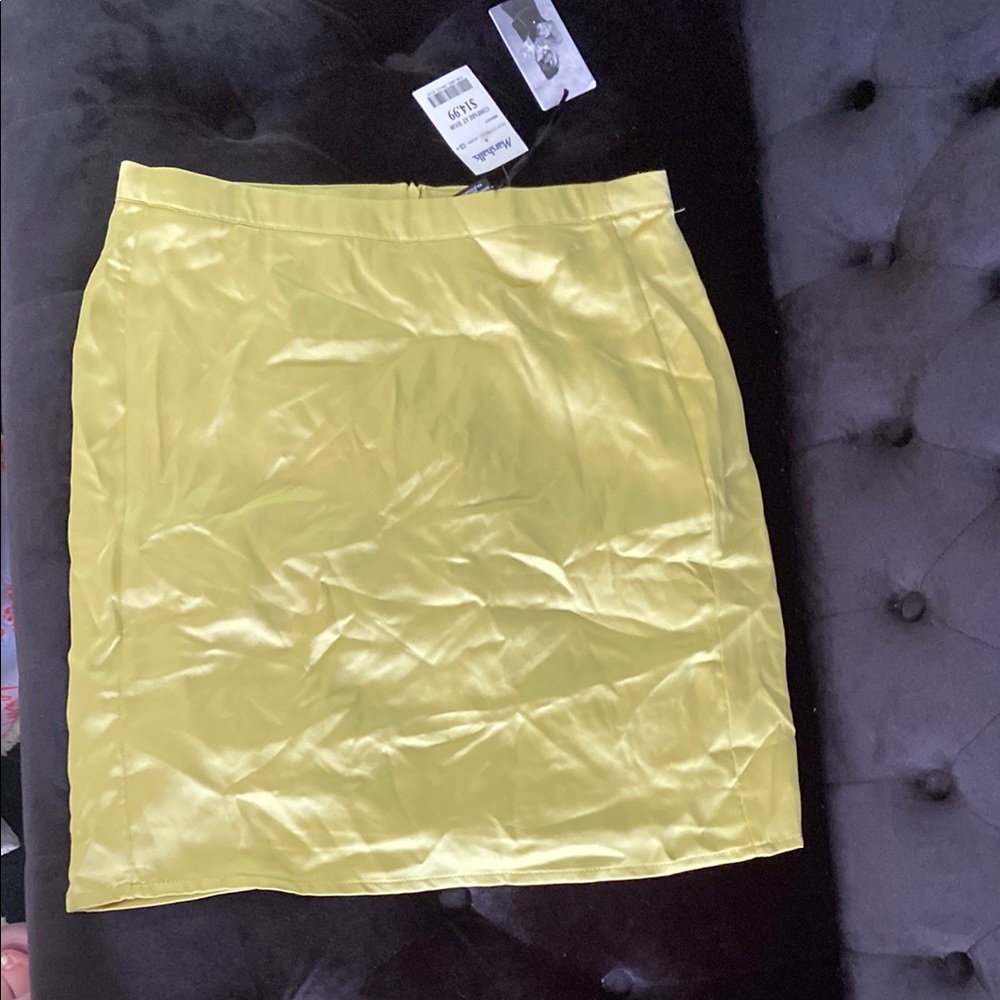 Sincerely Jules Yellow Pencil Mini Skirt Casual Resort Wear